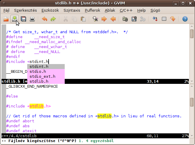 gvim screenshot